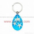 Novel real starfish amber keychains 1