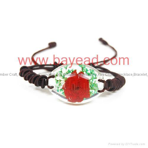 Real Flower Amber Bracelet Fashional Jewellery birthday gift