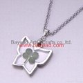 4 leaf Lucky Clover Necklace Shamrock jewelry Valentines Gift 3