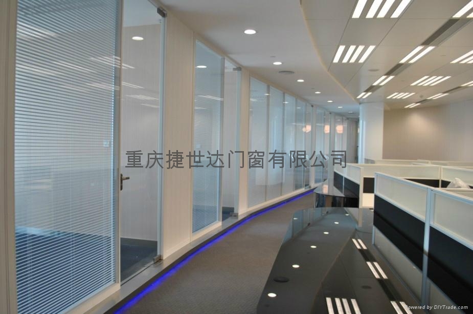 双层玻璃百叶隔断 4
