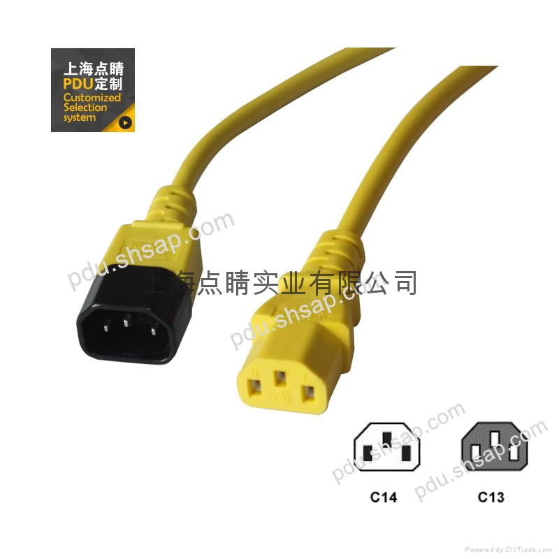 IEC60320 C14-C13 标准服务器 PDU UPS机房彩色电源延长线