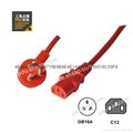 紅色GB16A-C13PDU彩色電源線 1