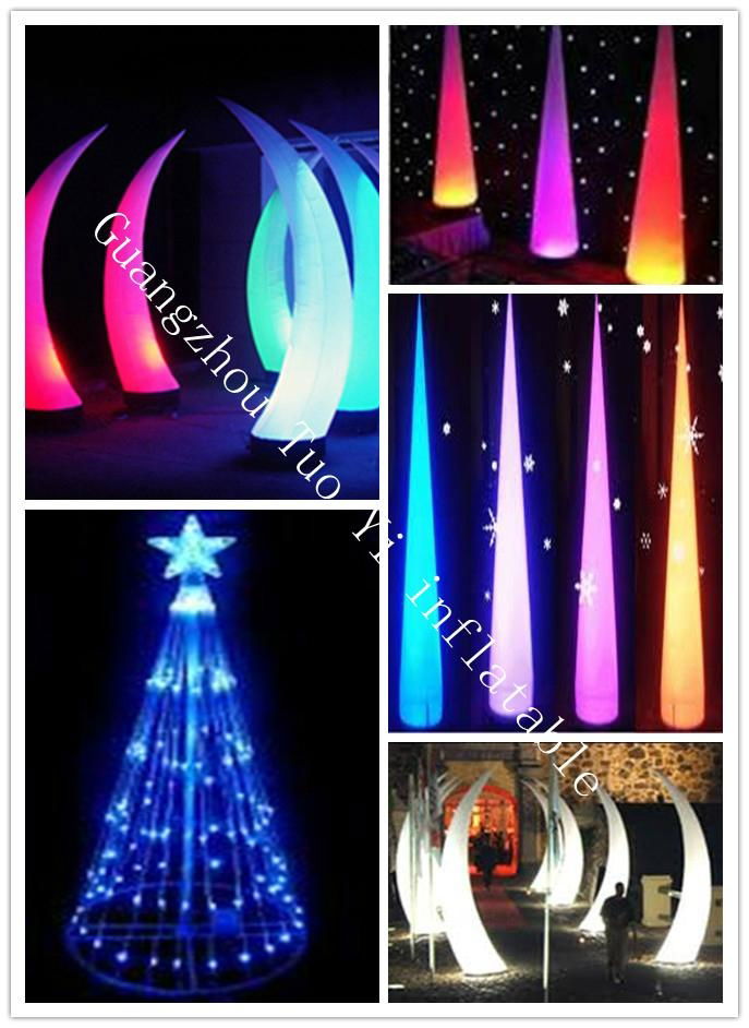 3mh Lighting Inflatable Tusk For Wedding Decoration 5