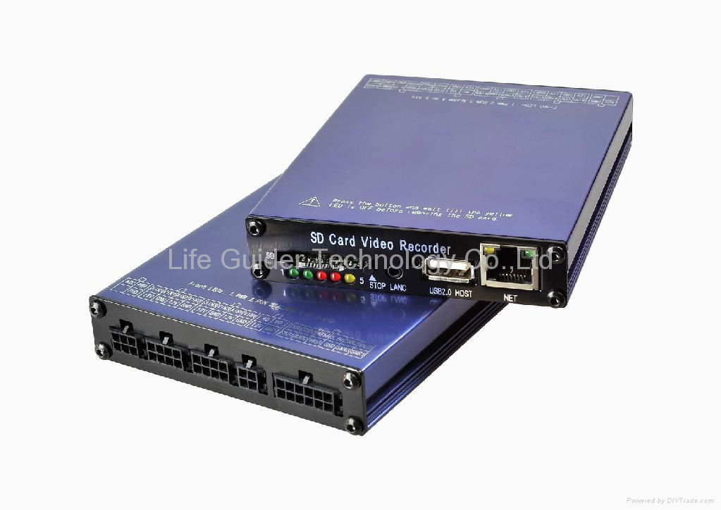 SD card Mobile DVR with GPS 4ch D-1 H.264 4