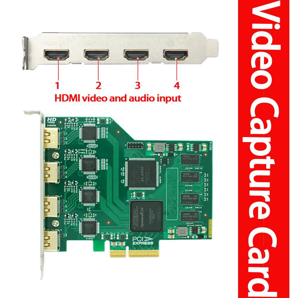 PCI-E4h HDMI Video Conference Capture Card 1080P/60 Vmix / Xsplit / Vlc  3