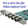 4 Channel 3G-SDI Video Conference Recorder/ Monitor Card PCI-E Capture Card / US