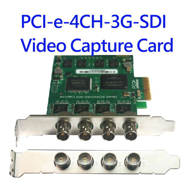 4 Channel 3G-SDI Video Conference Recorder/ Monitor Card PCI-E Capture Card / US 3