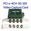 4 Channel 3G-SDI Video Conference Recorder/ Monitor Card PCI-E Capture Card / US