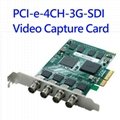 4 Channel 3G-SDI Video Conference Recorder/ Monitor Card PCI-E Capture Card / US