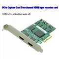 2CH-input 1080P 3G SDI video capture card used for non linear editing software   2