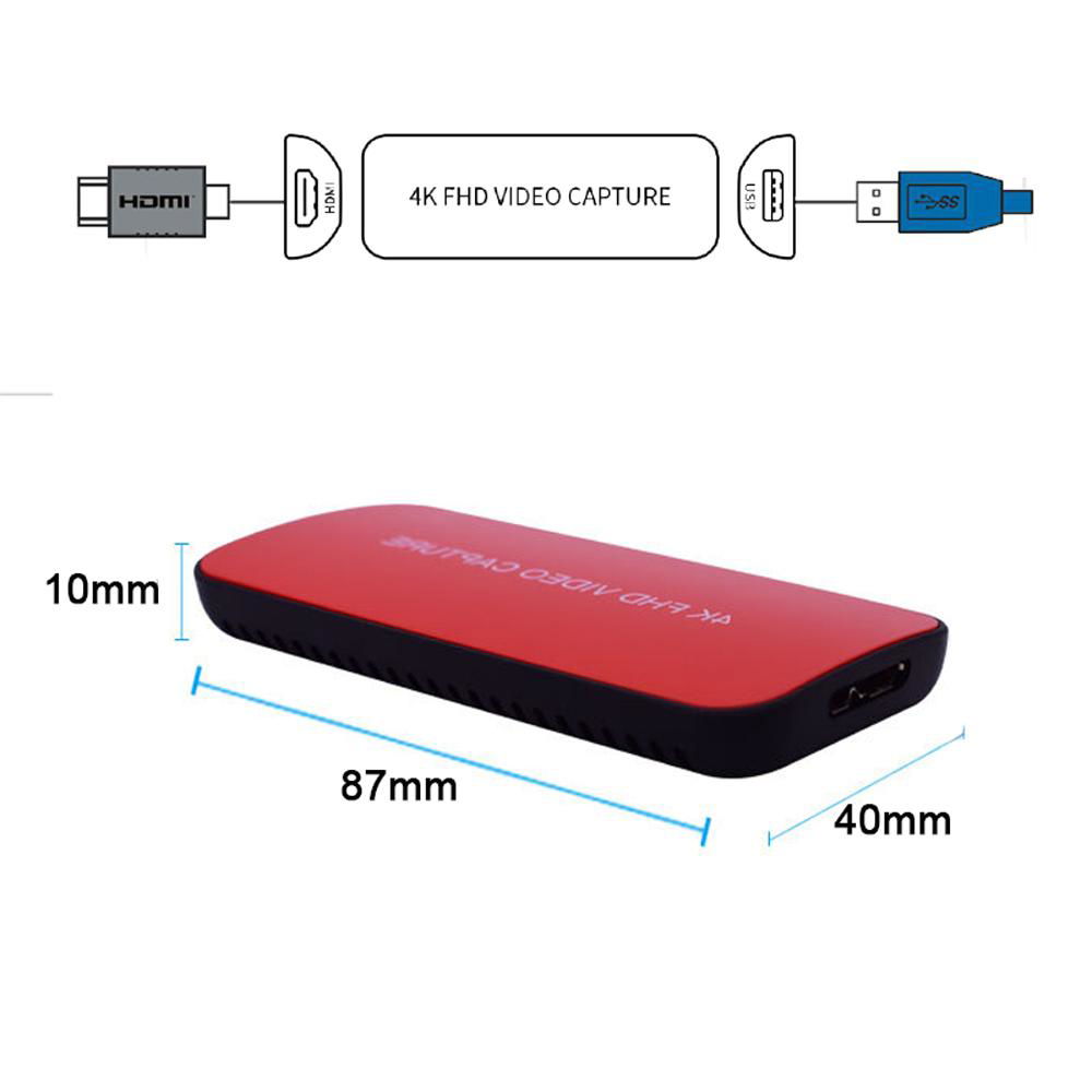 USB3.0 4K HDMI Video Capture box Windows MAC Linux VLC OBS Xsplit live Streaming 3