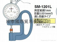 日本TECLOCK得乐厚薄表 厚度计 SM-1201L 