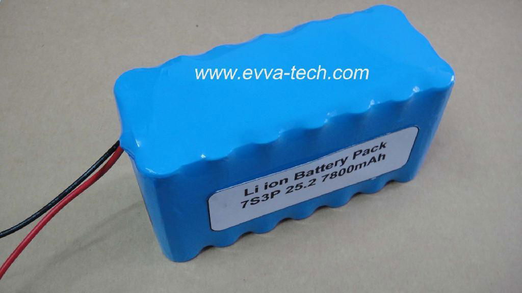 Battery Pack with 18650 25.2V 7800mAh 7S3P