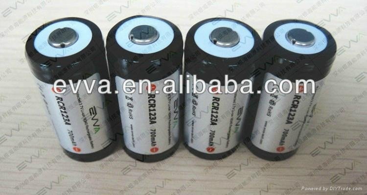 Lithium ion Flashlight battery 16340 CR123 700mAh 