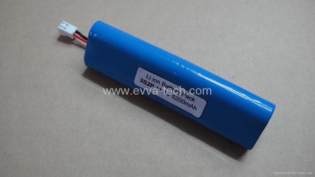 3S Battery Pack 18650 3S2P 11.1V 5200mAh BATTERY PACK EVVA (China