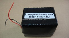 4S Polymer Battery Pack 4S10P 14.8V 12Ah 