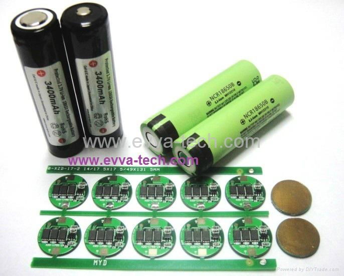 EVVA 18650 3400mAh Button top flashlight Batteries 