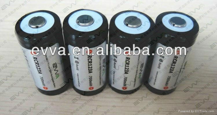 Rechargeable Flashlight battery AKKU 16340 CR123 700mAh 3.0V 2