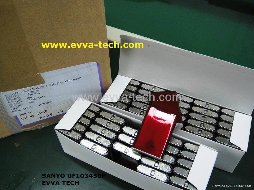 103450 Li-ion batteries Sanyo Panasonic NCA 103450 2350mAh with fuse 5