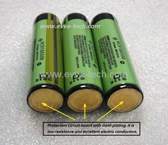 Transparent 18650 Flashlight Batteries Panasonic NCR18650B 3400mAh 3