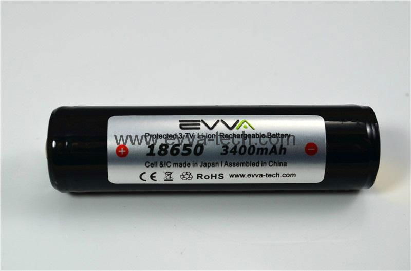 Lithium ion Flashlight Battery Protected 18650 3400mAh  2