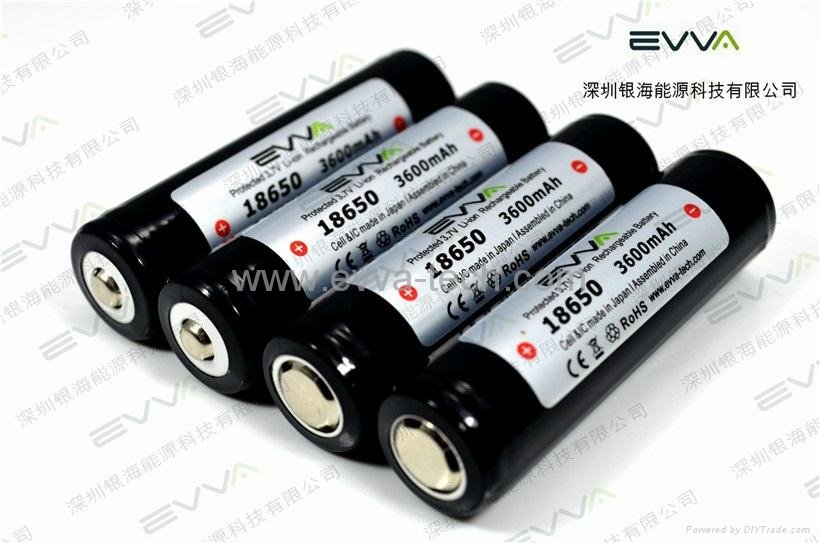 The best capacity Lithium ion Flashlight Battery Protected 18650 3600mAh 