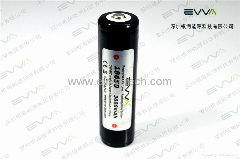 The best capacity Lithium ion Flashlight Battery Protected 18650 3600mAh  4