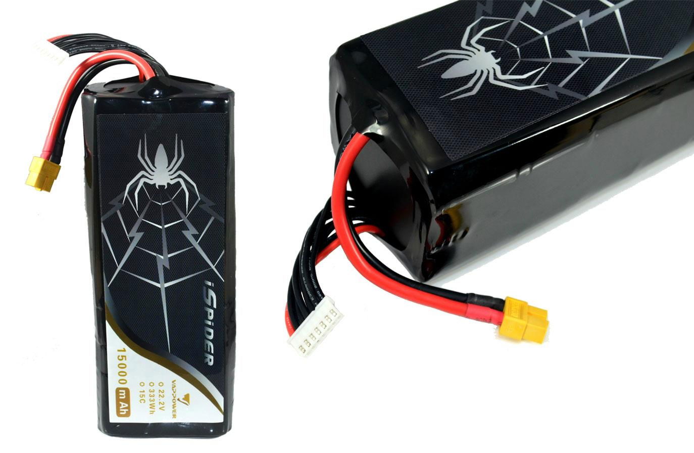 Lithium ion Multi Rotors battery/UAV battery 22.2V 15000mah 15C for UAV/FPV 4