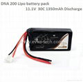 Vappower DNA 200 11.1V 1350mAh 30C Lipo battery pack for Electronic 