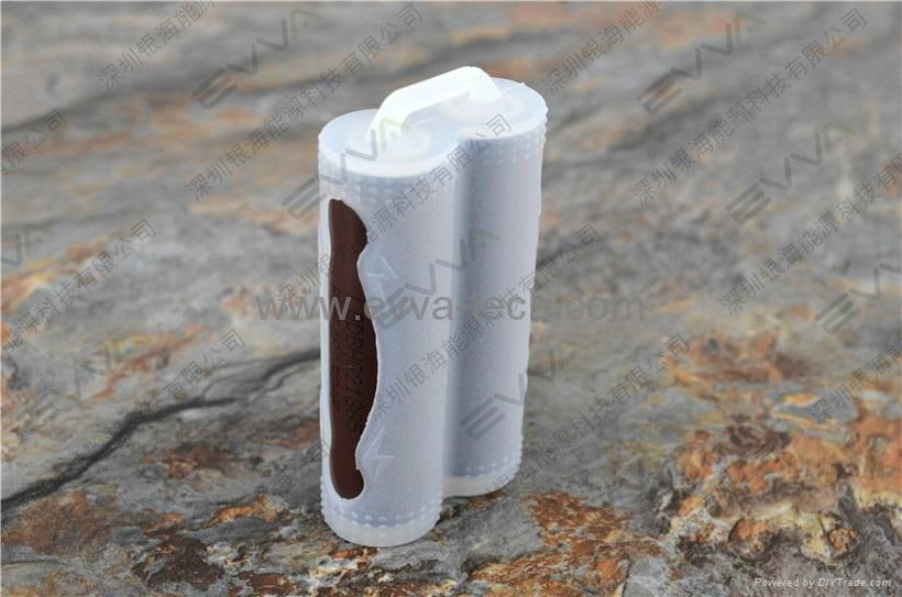 Silicone 18650*2pc batteries protection case 3