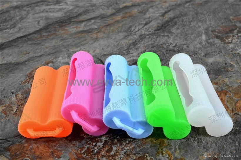 Silicone 18650*2pc batteries protection case 4