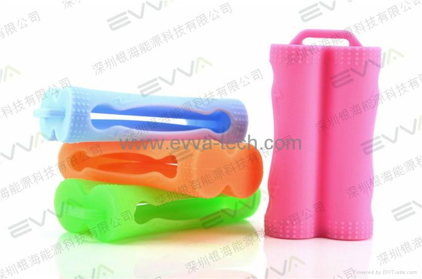 Protection Silicone Case for 2pc 18650 Batteries