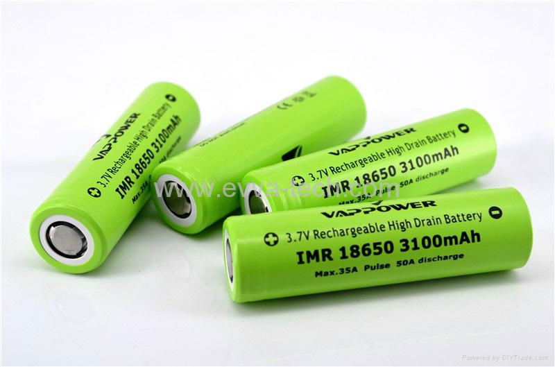 Vappower IMR18650-31 3100mAh 35A high power  battery 4