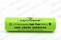 40A high drain Vappower IMR18650 2600mAh  SUPER power  battery for E-cigarette