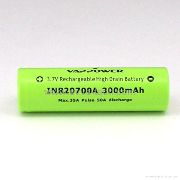 20700 Vappower 35A discharge INR20700A 3000mAh high power Batteries  2