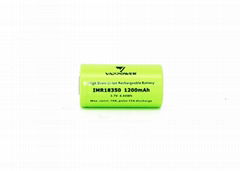 10A discharge IMR 18350 1200mAh Li-ion rechargeable battery for
