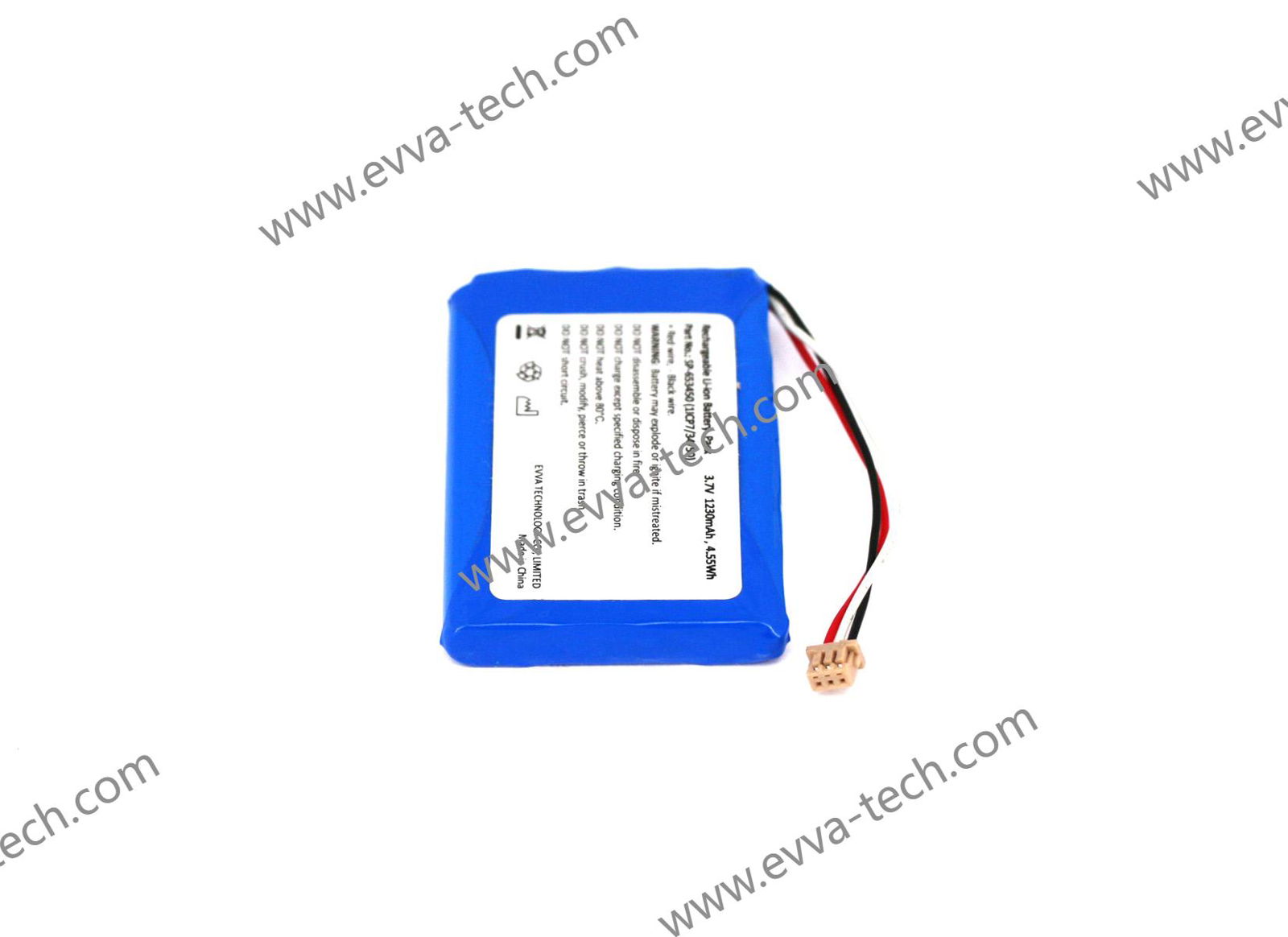 1S1P 653450 battery for LED Ebike light flashlights