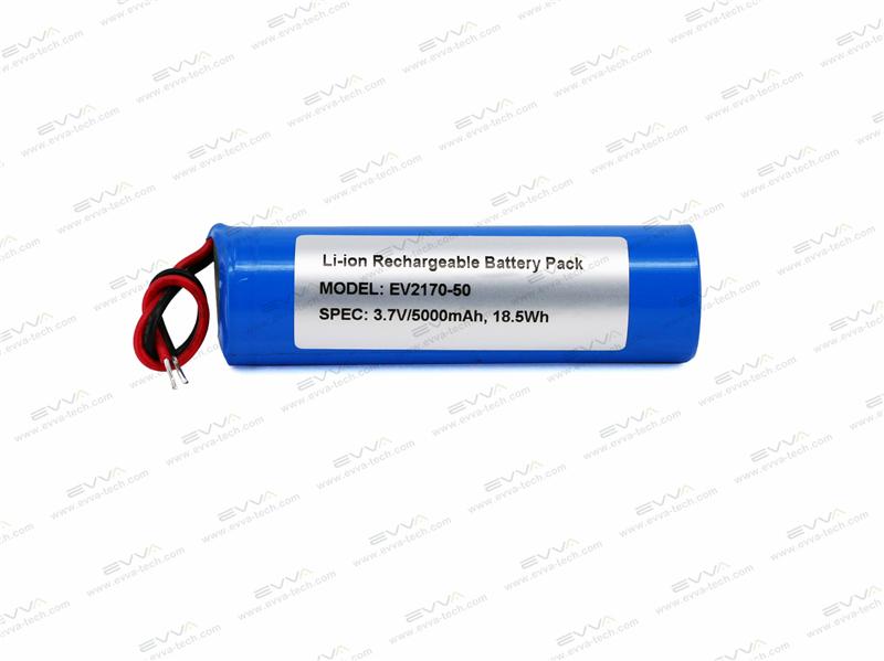 Li ion 21700 Battery Pack 3.7V 5000mAh 1S1P for Loudspeaker Robots 