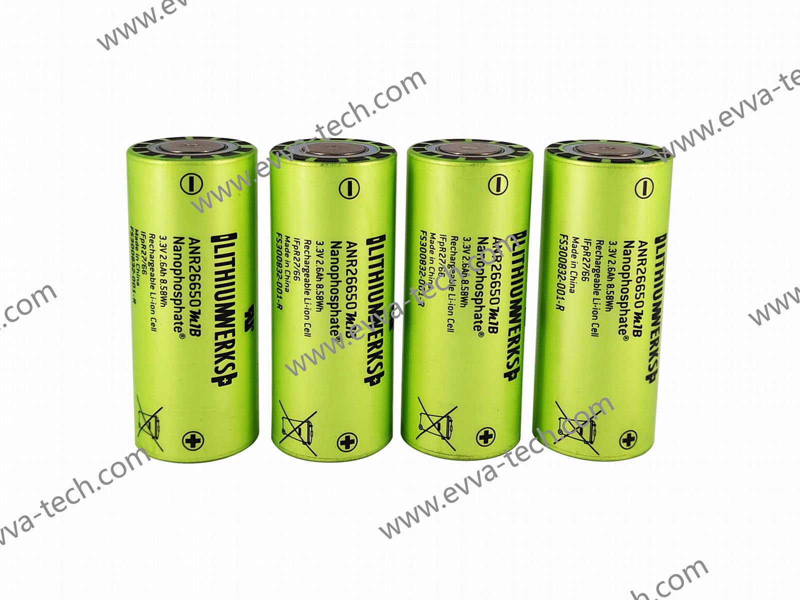 52A Lithium Werks (A123) LIFEPO4 26650 Battery Cell ANR26650M1B 3.3V 2600mAh 3