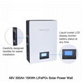 48V 100Ah 200 Ah 300Ah 15KWh LiFePO4 Solar Power Wall