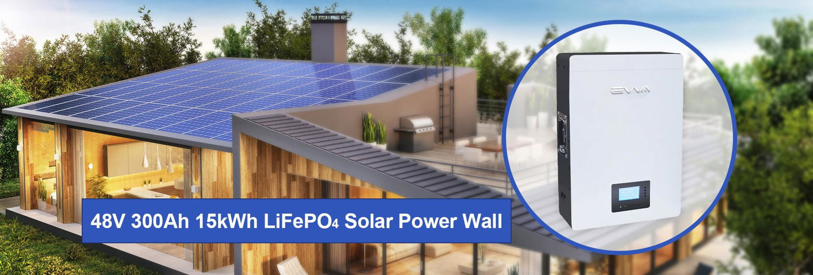 48V 100Ah 200 Ah 300Ah 15KWh LiFePO4 Solar Power Wall