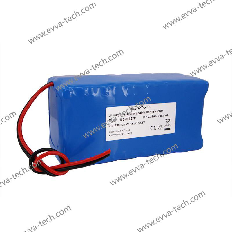 3S8P 18650 21700 103450 11.1V LiFePO4 Li-Ion OEM Battery pack for Dive light 3