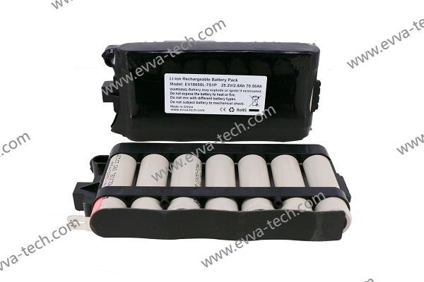 7S1P 18650 21700 103450 25.9V 23.1V LiFePO4 Li-Ion OEM Battery pack