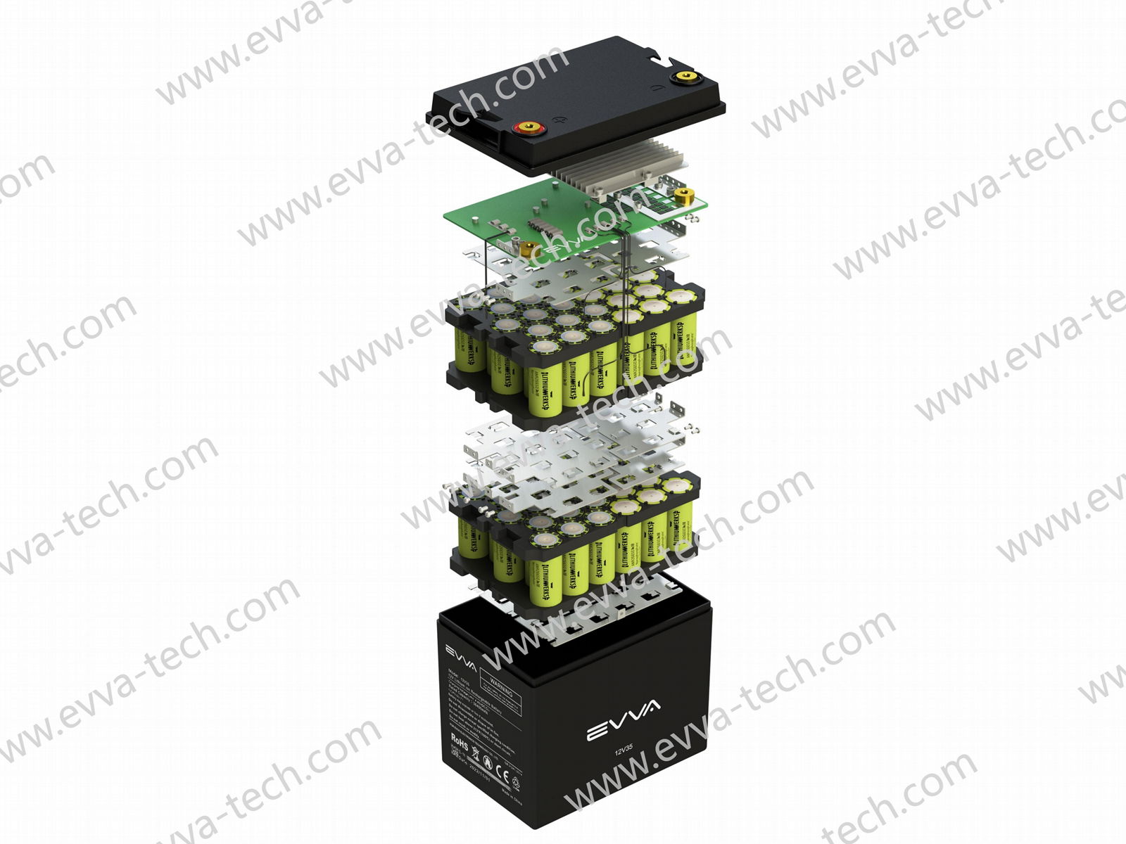 12V35-I 13.2V 35Ah 462Wh lifepo4 Battery Pack with BMS for Solar System  3