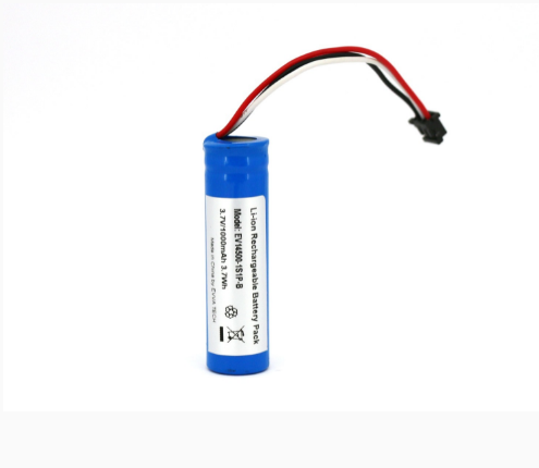 1S1P 14500 AA Li-ion Rechargeable Battery Wires Out 3.7V 1000mAh