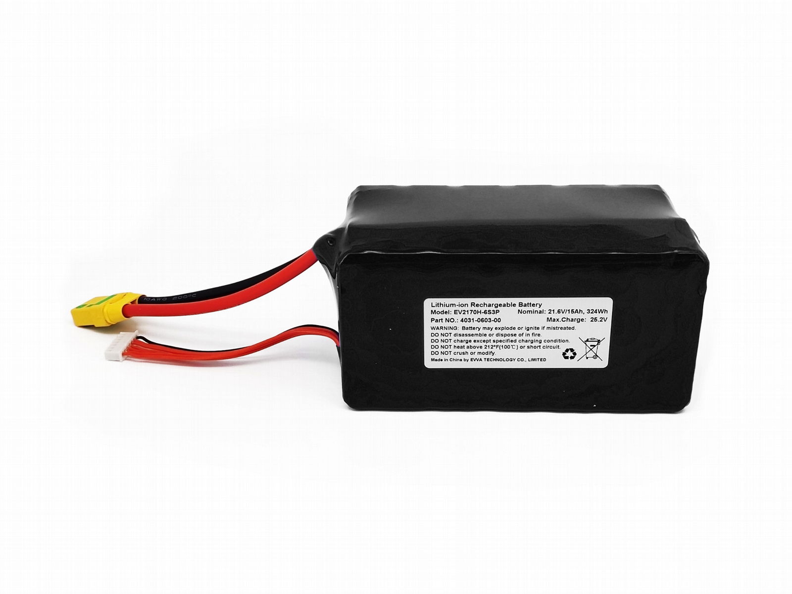 Customized 6S3P 21700 Li-Ion Batteries 21.6V 15Ah for FPV Drone UAV 2