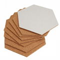 12Pcs Hexagon Cork Board 12" x 10.2"-1/2" Thick Wall Bulletin Boards decorative 