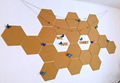 12Pcs Hexagon Cork Board 12" x 10.2"-1/2" Thick Wall Bulletin Boards decorative  5