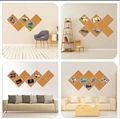 Eco friendly 6pcs Cork Board 12 x 12 x 0.5 inches Square Bulletin cork board