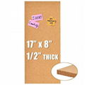 Printed Bulletin Board 1/2" Thick 17x8" Self-Adhesive Cork Boards 1